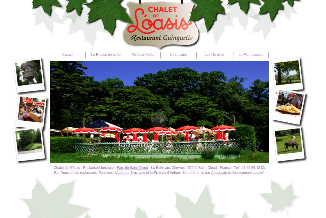 Chalet Oasis - un restaurant au coeur du parc de Saint Cloud