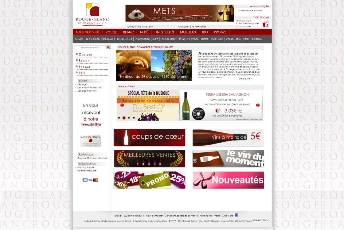 Rouge Blanc - Page d'accueil du site